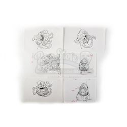 Lot #272 - GHOSTBUSTERS (1984) - Set of "Onionhead" (Slimer) Printed Design Copies