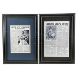 Lot #309 - GREATEST SHOWMAN, THE (2017) - Pair of Jenny Lind (Rebecca Ferguson) News Articles