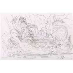 Lot #326 - JASON AND THE ARGONAUTS (1963) - Hand-Drawn Ray Harryhausen Concept Sketch of Jason (Todd
