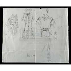 Lot #341 - HOOK (1991) - Hand-Drawn Anthony Powell Pan and Hook Costumes Concept Sketch