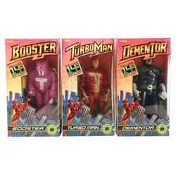 Lot #392 - JINGLE ALL THE WAY (1996) - Set of Boxed TurboMan, Booster and Dementor Figures
