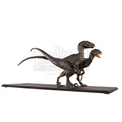 Lot #425 - JURASSIC PARK (1993) - Phil Tippett Collection: Pair of Video Animatics Velociraptor Stop
