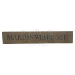 Lot #469 - MARCUS WELBY, M.D. (T.V. SERIES, 1969-1976) - Marcus Welby's (Robert Young) Name Plate