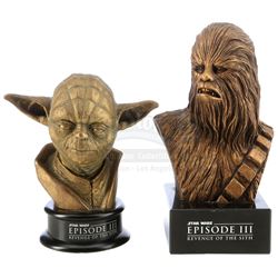 Lot #665 - STAR WARS: REVENGE OF THE SITH (2005) - Industrial Light & Magic (ILM) Chewbacca and Yoda
