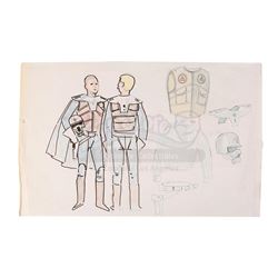 Lot #679 - STAR WARS: A NEW HOPE (1977) - Hand-Drawn Early Rebel Soldier Concept by John Mollo