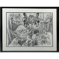 Lot #709 - STAR WARS: THE EMPIRE STRIKES BACK (1980) - "Memories of Dagobah" Hand-Drawn Artwork by N