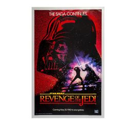 Lot #712 - STAR WARS: RETURN OF THE JEDI (1983) - Revenge of the Jedi Teaser One-Sheet Poster