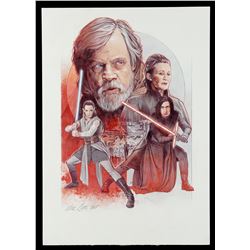 Lot #749 - STAR WARS: THE LAST JEDI (2017) - Hand-Drawn Mark Raats Poster Concept Illustration