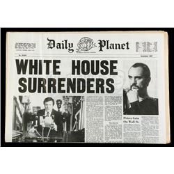 Lot #781 - SUPERMAN II (1980) - "White House Surrenders" Headlined Daily Planet Newspaper