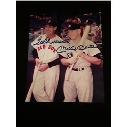 Ted Williams Mickey Mantle Autograph 8X10 Photo W/COA