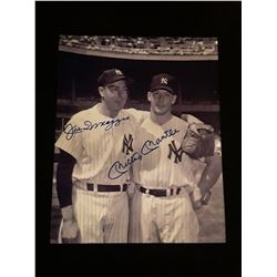 Joe Dimaggio Mickey Mantle Autograph 8X10 Photo W/COA