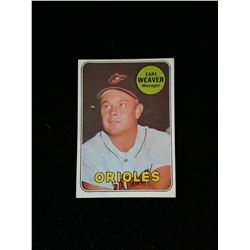 1969 Topps Earl Weaver No Creases