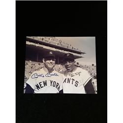 Willie Mays Mickey Mantle  Autogrpah 8x10 Photo W/COA