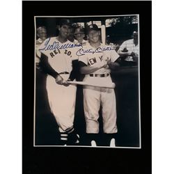 Ted Williams Mickey Mantle  Autogrpah 8x10 Photo W/COA