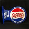 Image 1 : VINTAGE PEPSI ADVERTISING SIGN