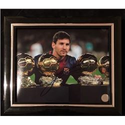 LIONEL MESSI SIGNED 8X10 FRAMED PHOTO w/ HOLOGRAM