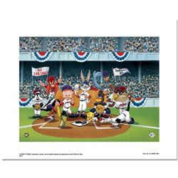 "Line Up At The Plate (Indians)" is a Limited Edition Giclee from Warner Brothers with Hologram Seal