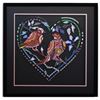 Patricia Govezensky- Original Painting on Laser Cut Steel "Love Birds XV"