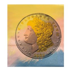 Steve Kaufman (1960-2010), "1881 Coin" Hand Signed and Numbered Limited Edition Hand Pulled silkscre