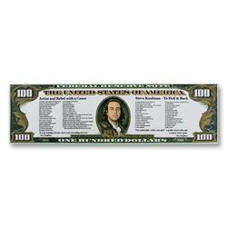 Steve Kaufman (1960-2010), "Steve Kaufman $100.00 Dollar Bill state 2: To Hell and Back" Hand Signed