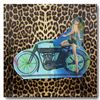 Image 1 : Steve Kaufman (1960-2010), "Biker Gal" Hand Signed and Numbered Limited Edition Hand Pulled silkscre