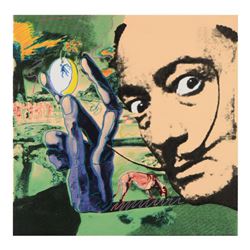 Steve Kaufman (1960-2010), "Dali Homage" Hand Embellished Limited Edition Hand Pulled Silkscreen on 