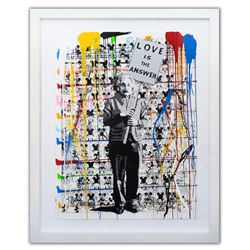 Mr. Brainwash (Born 1966)- Original Mixed Media on Paper "Einstein no. 1, 2015"