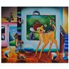 Image 1 : Ferjo, "Forest Dreams" Original Painting on Canvas, Hand Signed with Letter of Authenticity.