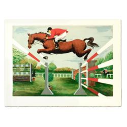Pierre Charles Bayle, "The Jump" Limited Edition Lithograph, Numbered and Hand Signed.