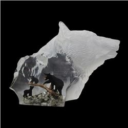 Kitty Cantrell, "Black Bear Clan" Limited Edition Mixed Media Lucite Sculpture with COA.