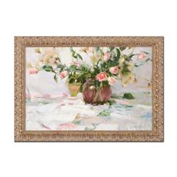 Dan Gerhartz, "Roses and Thistle" Framed Limited Edition on Canvas, AP Numbered 1/20 and Hand Signed