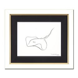 Wyland, "Stingray" Framed Original Sketch, Hand Signed with Certificate of Authenticity.