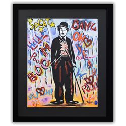 Nastya Rovenskaya- Mixed Media on Paper "Chaplin"