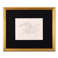 Guillaume Azoulay - "BI Sketch" Framed Original Drawing, Hand Signed with Certificate of Authenticit