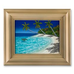 Dan Mackin, "Return to Sea" Framed Original Oil Painting on Canvas Hand Signed with Letter of Authen