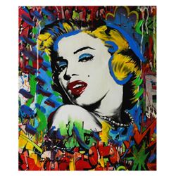 Nastya Rovenskaya- Mixed Media "Marilyn Monroe I"