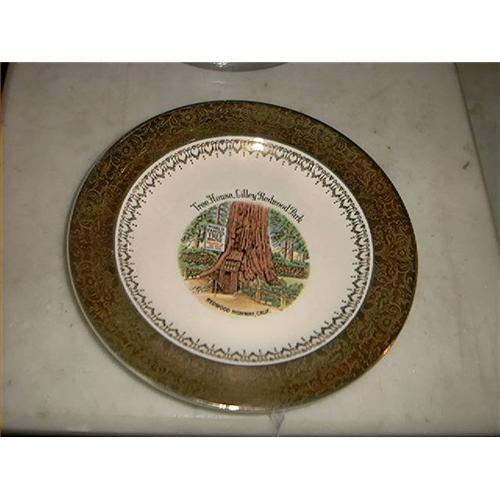 Tree House Plate. Signed 22K Gold. #1078802