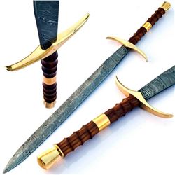 Incredible WARRIOR TWO HANDED Damascus Sword