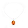 Image 3 : Mounted Baltic Amber 925 Silver Plated Pendant On 925 Silver Plated Snake Link Necklace