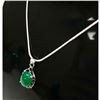 Image 2 : Unique 925 Silver Green Jade Pendant Paired With Sterling Silver 925 Necklace