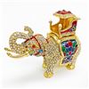 Image 3 : Faberge Elephant Trinket & Jewelry Box Made Crystal Bejeweled Figurine Ring Box