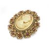 Image 2 : Ladies Silhouetted Rhinestone Cameo Pendant Broach