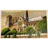 Image 1 : Magnificent Original Painting of The Historic Notre Dame Cathedral