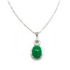 Image 2 : Exquisite Green Jade Pendant On 925 Silver Chain