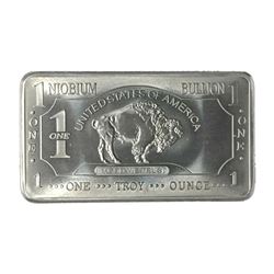 1 Niobium Novelty Silver Buffalo Bullion Bar