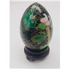 Image 1 : Asian Cloisonne & Enameled Floral Decorated Egg On Stand