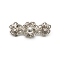 Elegant Sterling Silver The Three Pearls" Custom Designed Ladies Brooch