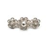 Image 1 : Elegant Sterling Silver The Three Pearls" Custom Designed Ladies Brooch