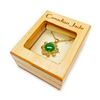 Image 1 : Fine Ladies 1.35ct Round Cut Canadian Jace Necklace in 18K Gold Plated Four Leaf Clover Mount