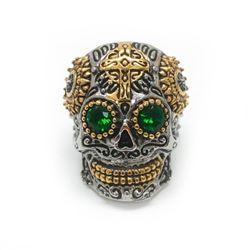 Large Men's Stainless Steel Skull Head Ring